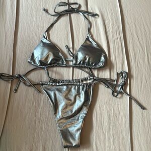 BRAND NEW SHEIN metallic bikini